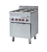Range 4 hobs and electric convection oven GN 2/3