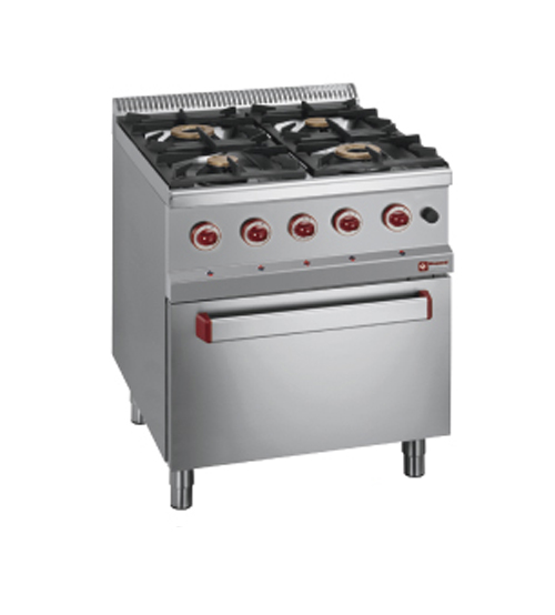 Gas range 4 burners with convection oven 