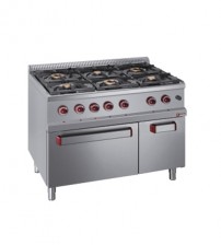 Gas range 6 burners with convection oven